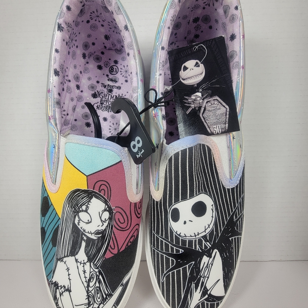 Nightmare Before Christmas Slip-On Shoes Siza 8 1/2